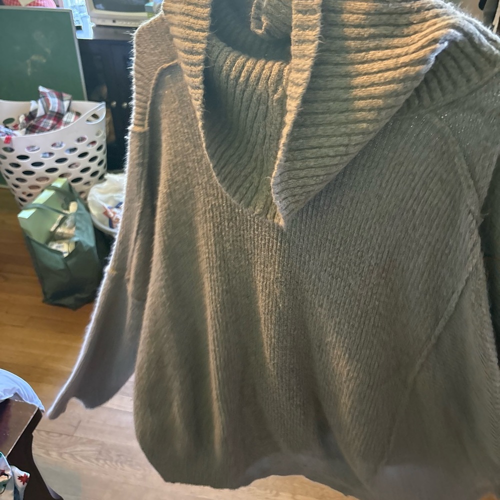 Faded Glory Olive Green Cowl Neck Sweater